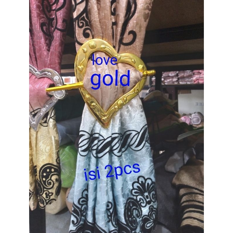 tusuk konde gorden love gold isi 2pcs