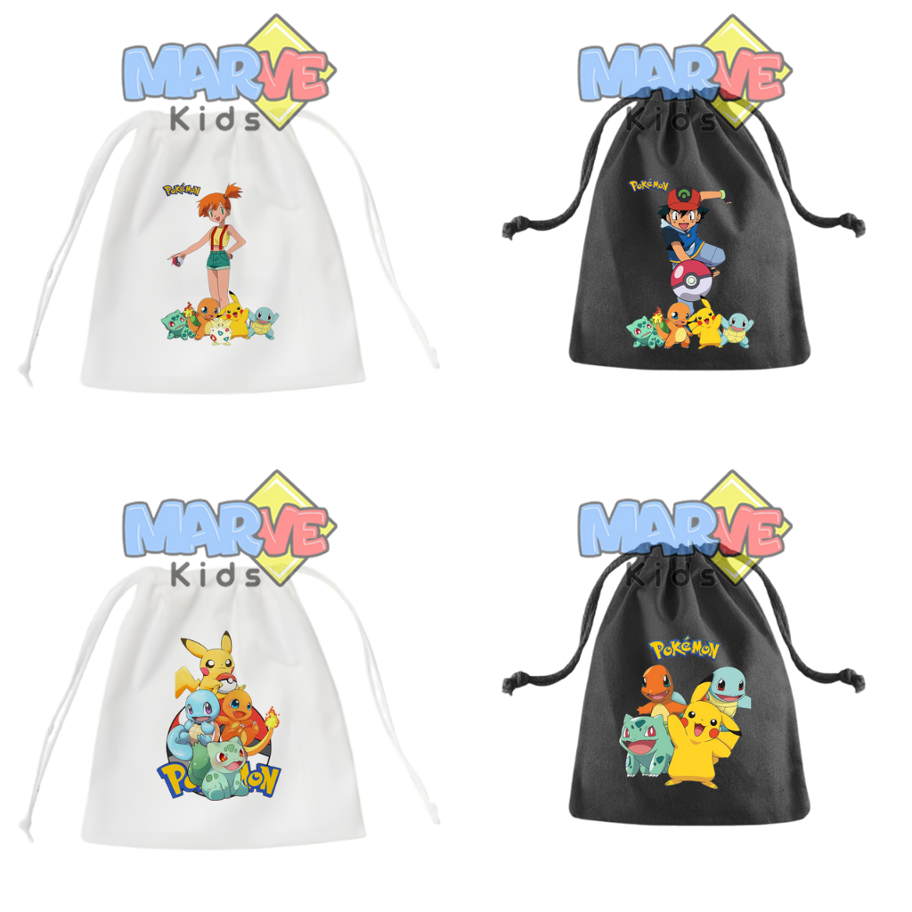 Tas Pouch Bag Serut Pokemon Goodie Bag Ulang Tahun Anak Anak Goodiebag Tas Hampers Kado Ultah