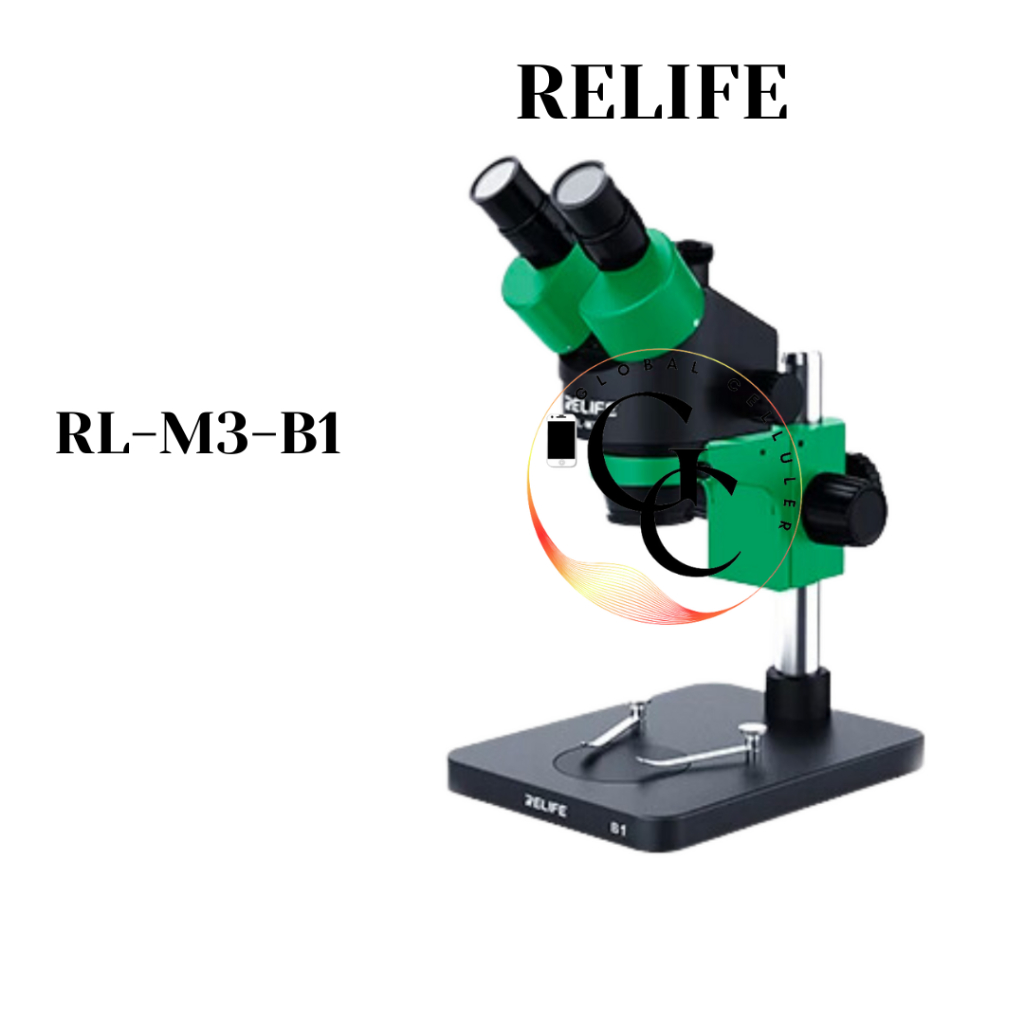 Microscope Binocular Relife Plus Led Lamp RL-M3-B1 Original (Alat service Hp Lengkap)