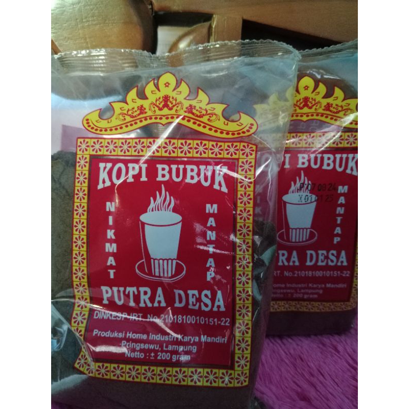 

kopi bubuk lampung asli cap putra desa 200 gram