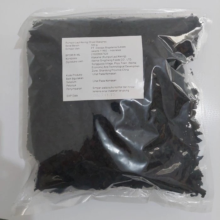 

CUT WAKAME 500 GRAM - DRIED WAKAME SEAWEED HALAL 500 GR NETT