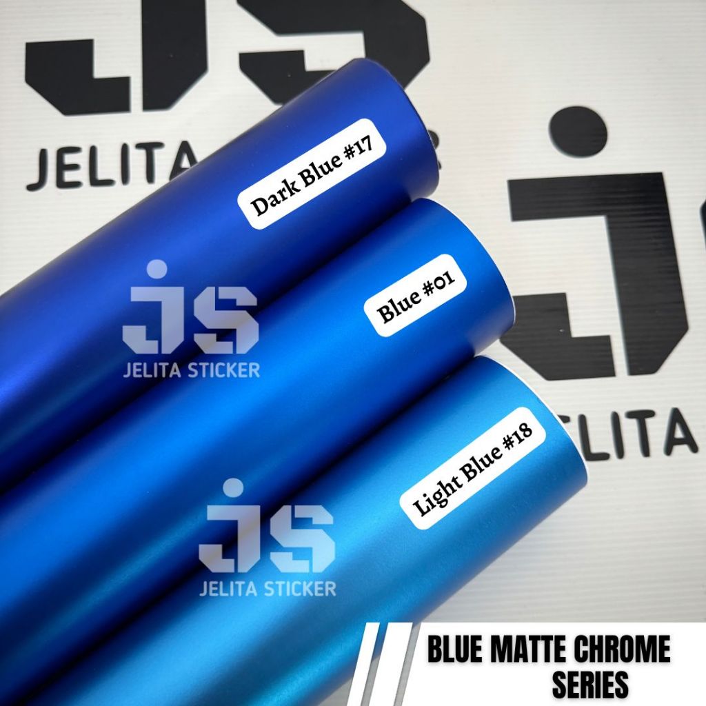 [ ROLL ] Skotlet Blue Matte Chrome Series / Sticker Biru Metalik Doff Biru Tua Biru Muda Doff