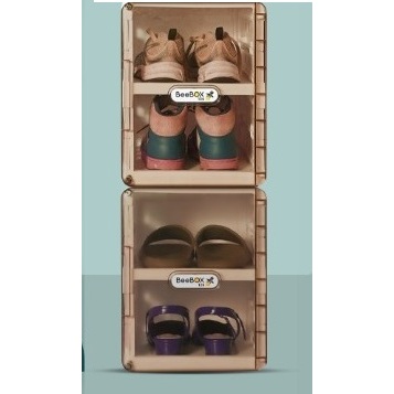 NAPOLLY Lemari Plastik Serbaguna Rak Sepatu Lipat Tempat Snack, Pajangan Rumah KUAT KOKOH