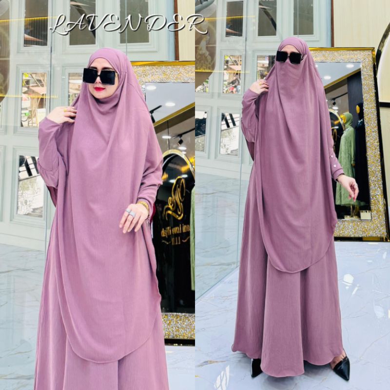 MAHARANI SERIES BY ANI SYARI GAMIS CRINGKEL MEWAH SET KHIMAR LD.110