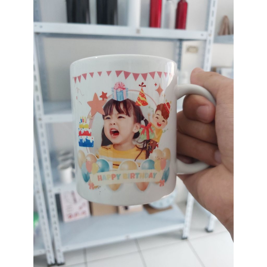 Custom Mug Gelas Nama / Logo Kado Ulang Tahun / Souvenir / Graduation / Anniversary