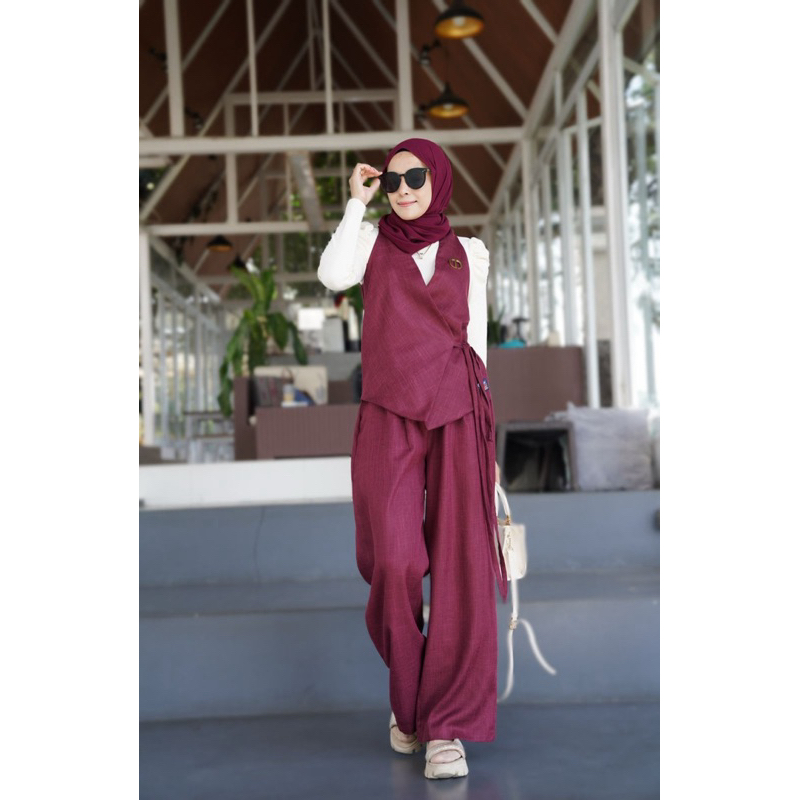 Set 2 in 1 Vest Kulot Premium by GYL Authentic