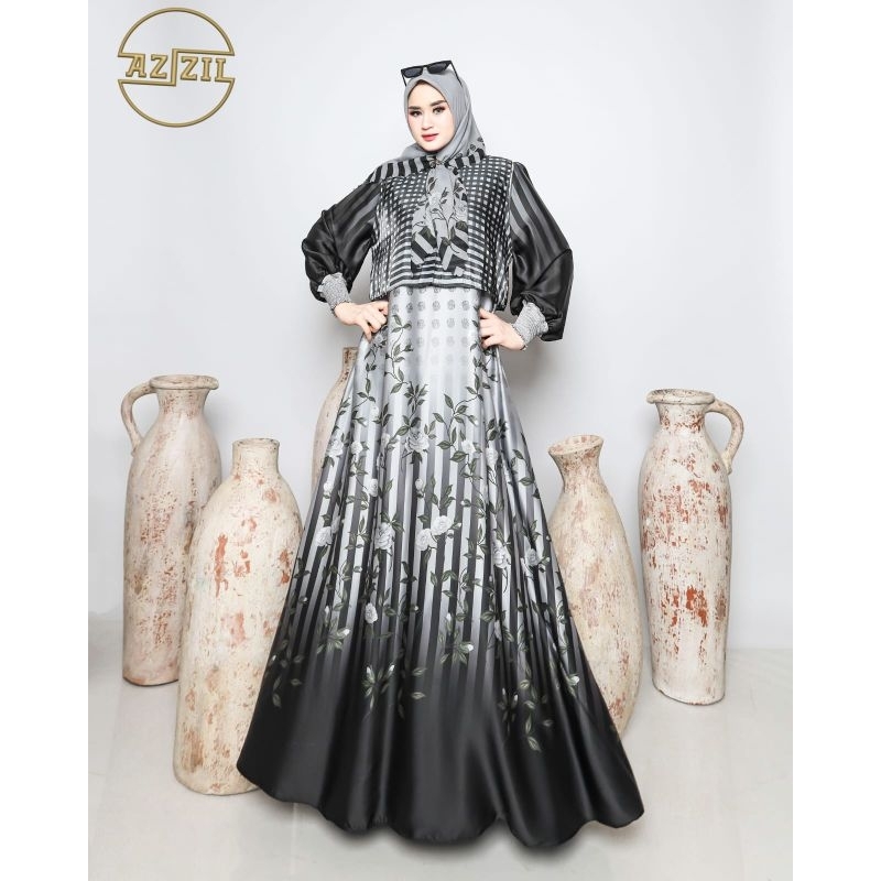 Set Dress Silk Outer Kotak-kotak