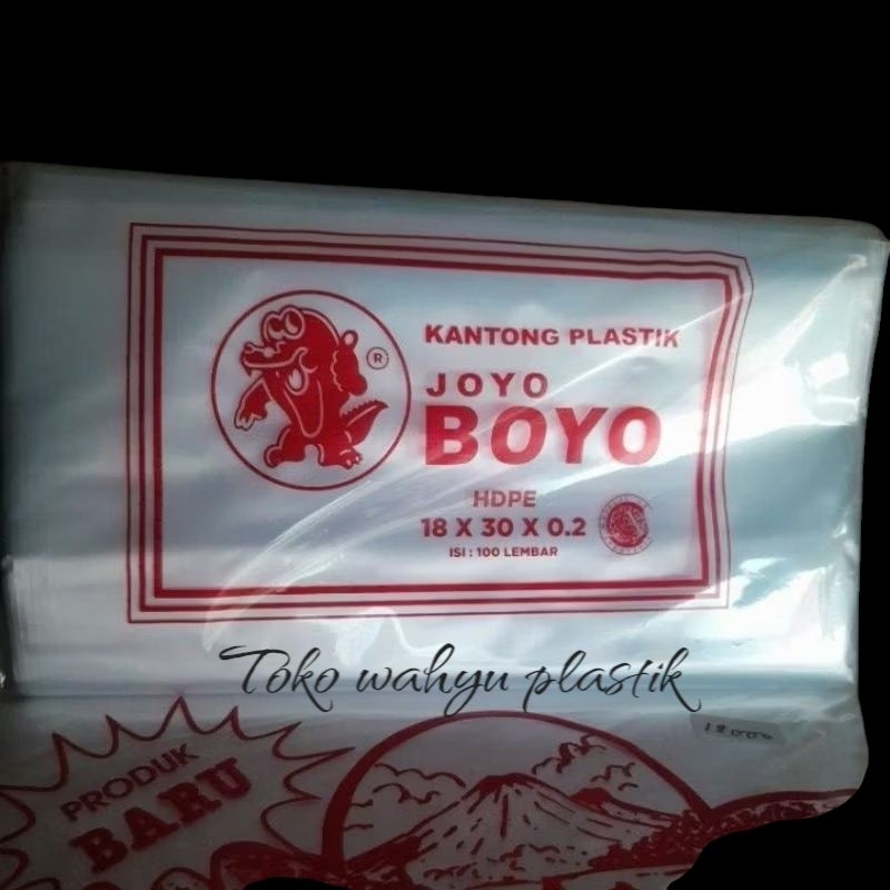 Plastik joyo boyo HDPE ukuran 18 x 30 x 02