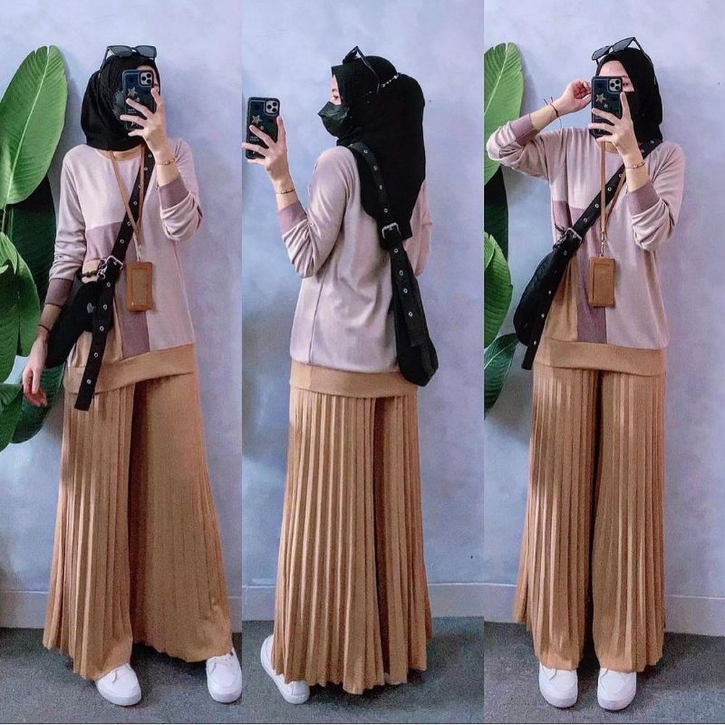 Palazo Plisket Set Kulot