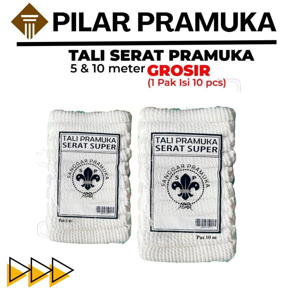 

Tali Serat Pramuka 5-10 Meter Per Pack Isi 10 pcs
