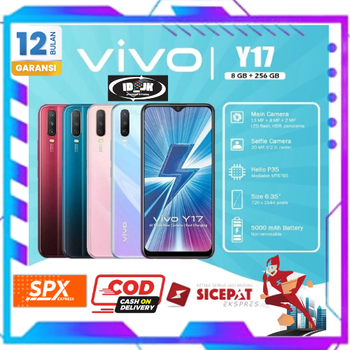 HP VIVO Y17 RAM 8/256GB New 99% Garansi 12 bulan Murah