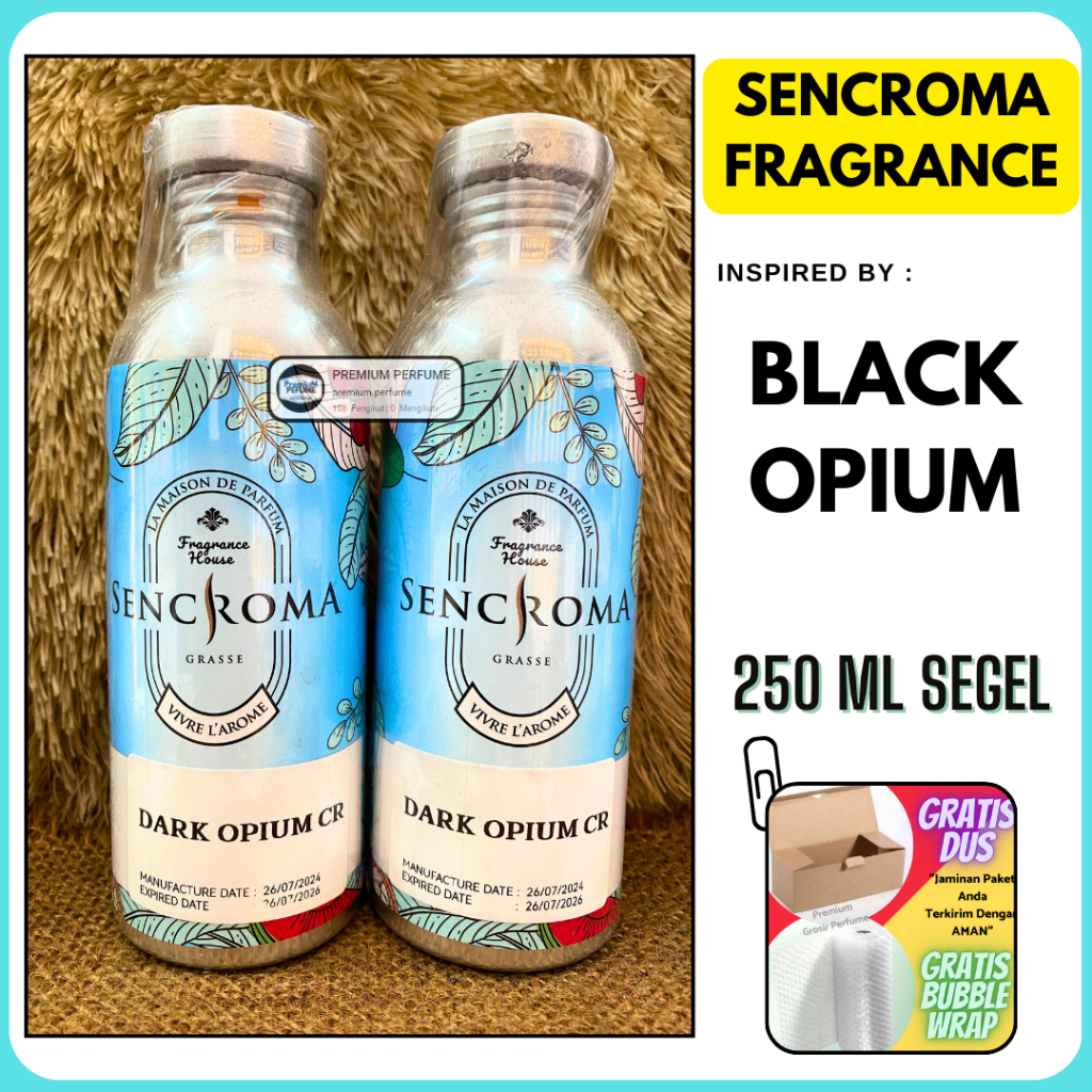 Bibit Murni Parfum OPIUM BLACK ( 250 ML SEGEL ALUMUNIUM ) SENCROMA FRANCE - PERFUME - DARK OPIAL ins