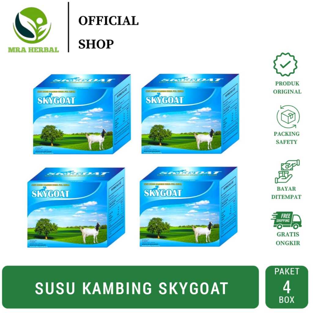 

Paket 4 Box Susu Kambing Skygoat | Susu Skygoat Original Full Cream | Susu Kambing Etawa