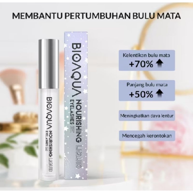 BIOAQUA EyeLash Serum Bulu Mata dan Alis BPOM Halal 9ml Pelentik Bulu Mata Serum Penumbuh Bulu Mata 