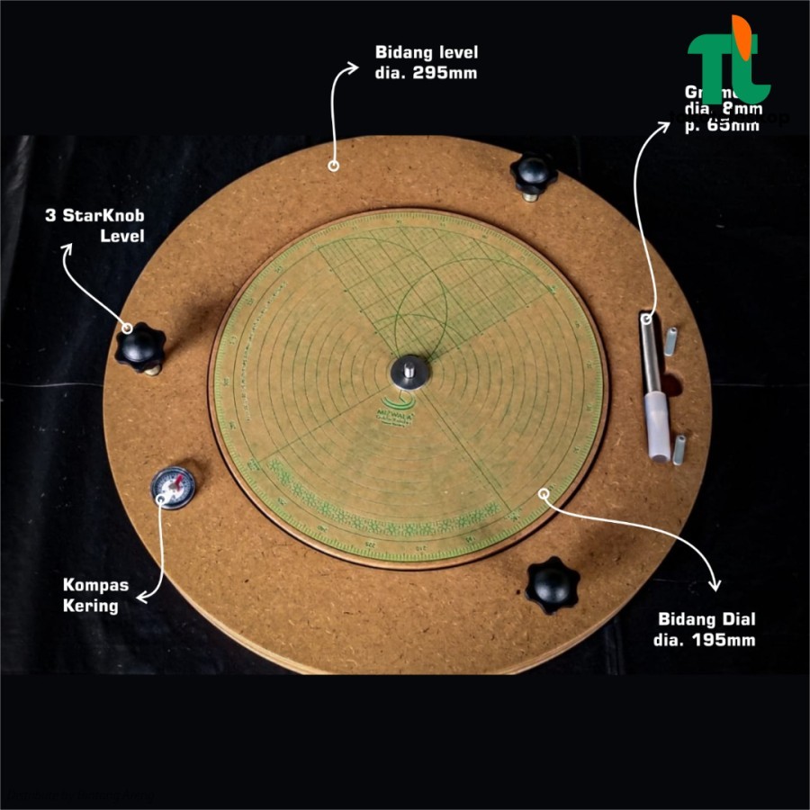 Mizwala Qibla Finder Versi Bulat (Pengukuran Arah kiblat) | Alat Falak