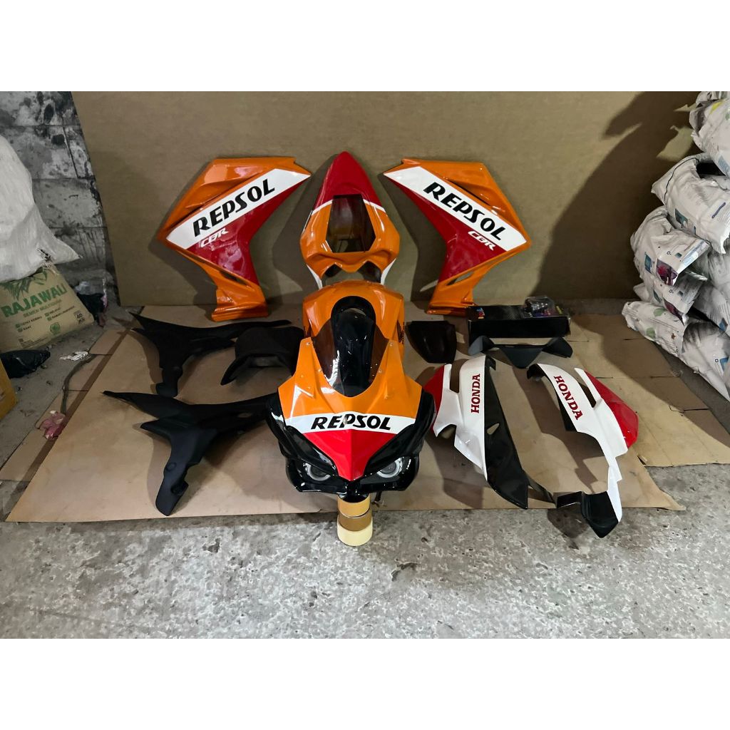 Fullbody Full Fairing CBR K45A Lokal Model CBR 250RR Orange Repsol