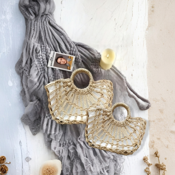 Tas Etnik Anyaman eceng,seagrass ,enceng gondok aesthetic jogja