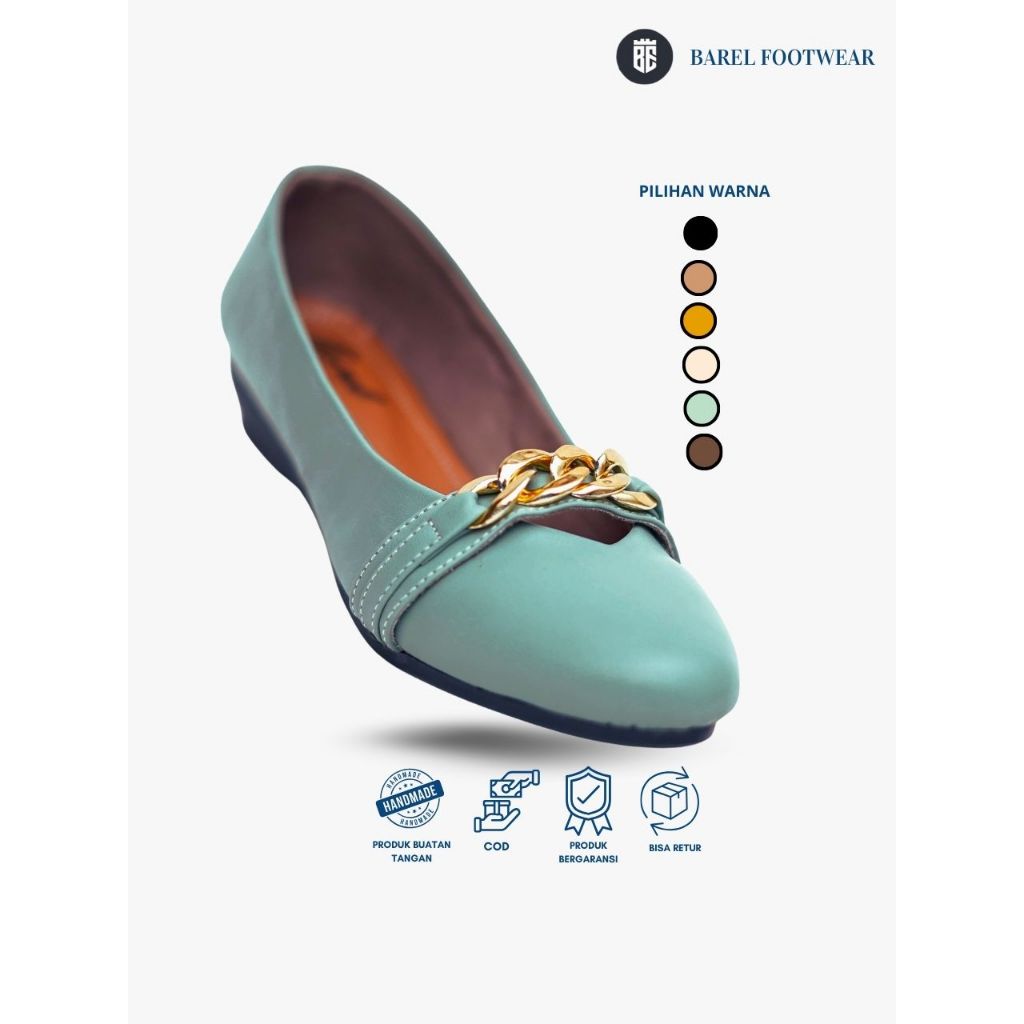 Barel rantai - sepatu flatshoes wanita sepatu kekinian wanita produk handmade cibaduyut bandung
