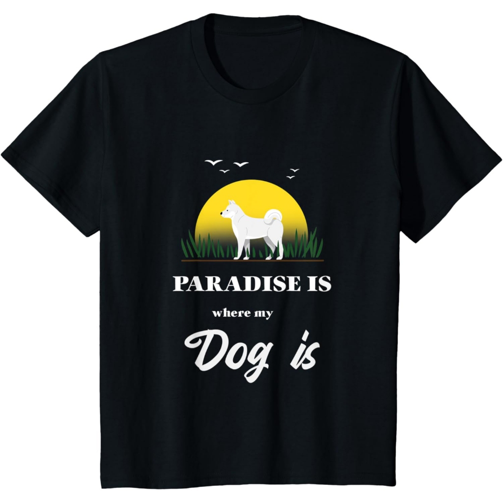 Kaos Anjing Husky Hitam S-XXXL