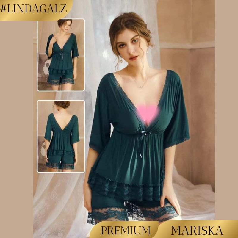LindaGalz MARISKA Sexy Lingerie Jumbo Big Size Baju Tidur Sexy 1583 Baju Haram Wanita Lingerie Wanit