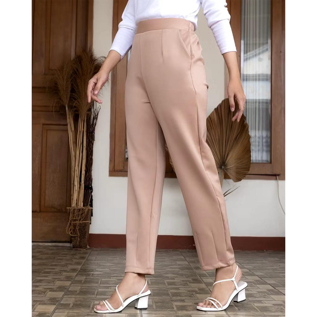 Baggy pants Scuba Jumbo / Celana Panjang Wanita Baggy Pants