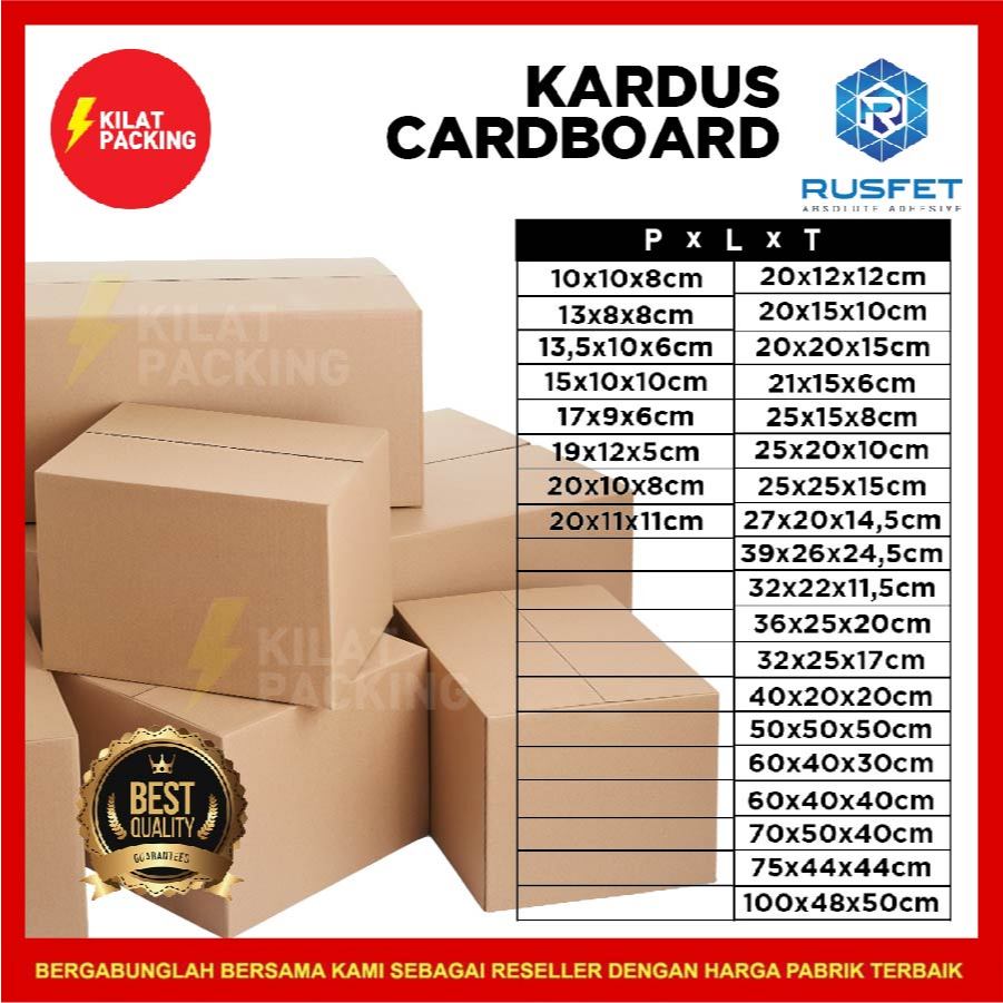 

KARDUS PACKING RUSFET / DUS KARTON BOX / KARDUS BOX PACKING BARU COKLAT POLOS SATUAN - SIZE XTRA LARGE