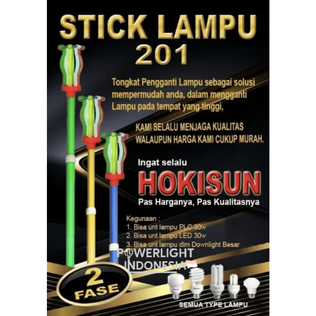 Hokisun Stick Lamp Tongkat Pemasang Lampu