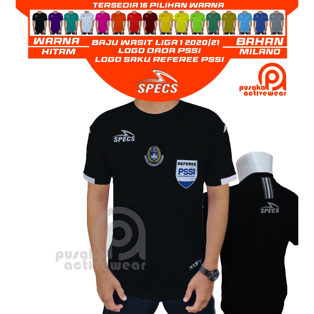 Baju Wasit LOGO DADA PSSI & SAKU REFEREE PSSI - SPECS LIGA 1 2024/25 ( 16 WARNA )