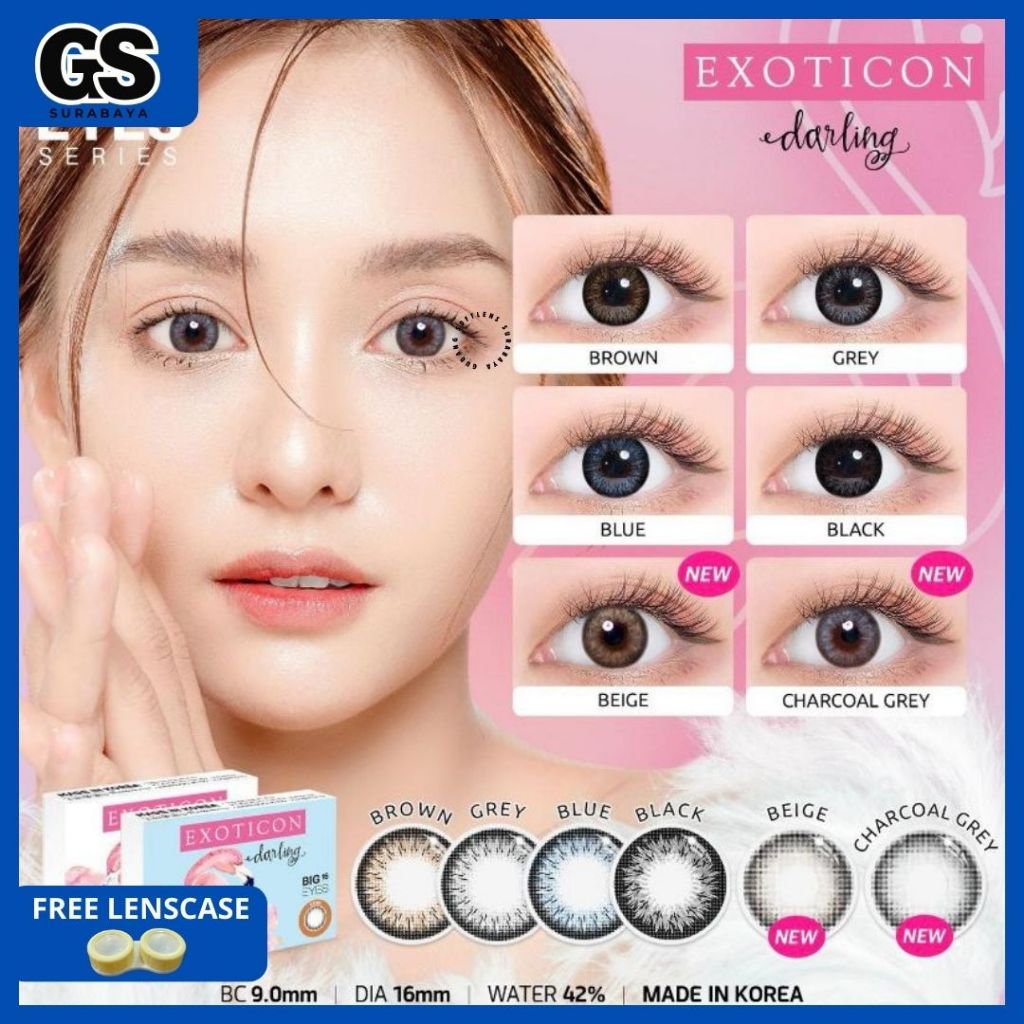 SOFTLENS X2 DARLING 16MM NORMAL & MINUS (-0.50 S/D -6.00) BY X2 EXOTICON / SOFTLENS DARLING / SOFLEN