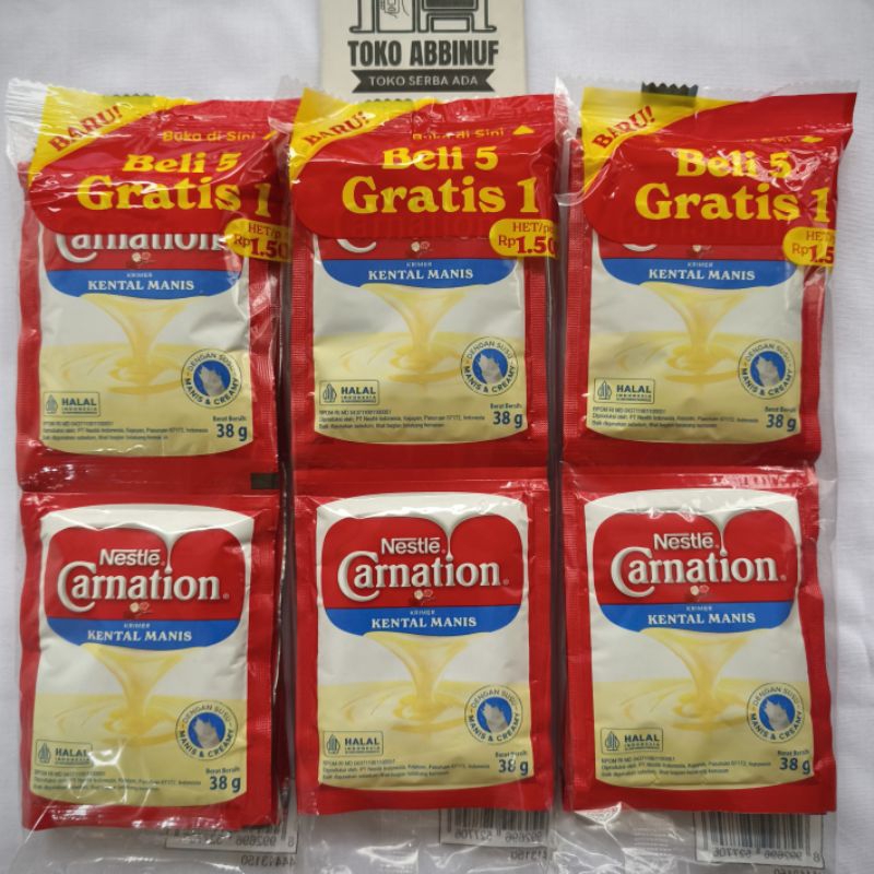 

6 PCS - NESTLE CARNATION KENTAL MANIS 38g SACHET 1 RENCENG