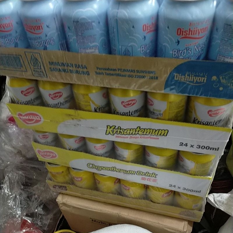 

minuman kaleng teh bunga krisantemum Krisan bird nest Naraya yeos osihiiyori 24 pcs