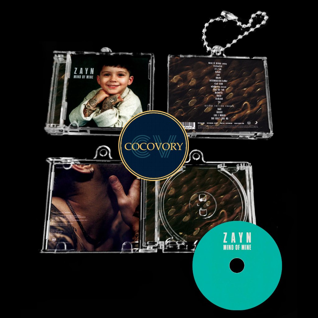 Zayn Malik Mini CD Album Keychain NFC Gantungan kunci ganci keyring One Direction 1D Mind of Mine