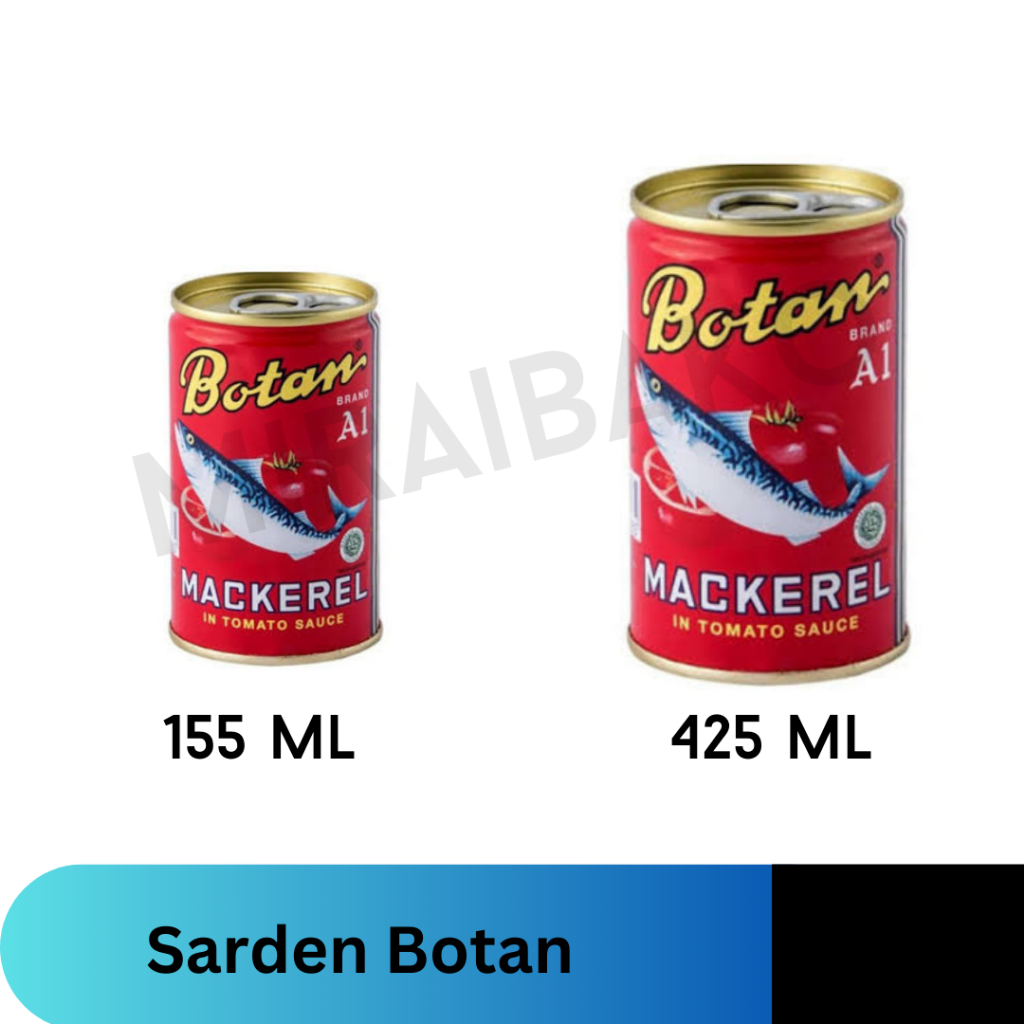 

Sarden Botan 155 gr, 425 gr / Ikan kaleng / Ikan Sarden