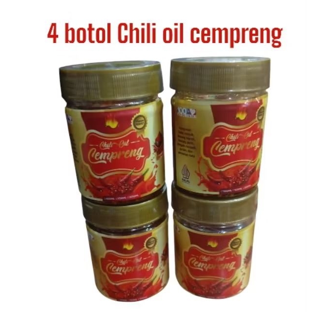 

Chili oil cempreng paket 4 botol aneka pelengkap makanan promo