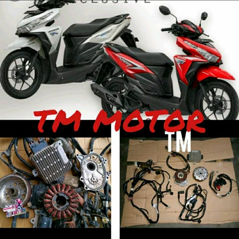 ACG ECU CDI KABEL BODI PEMGAPIAN FULL SET HONDA VARIO 150 LED OLD  K59 ORIGINAL CABUTAN NORMAL