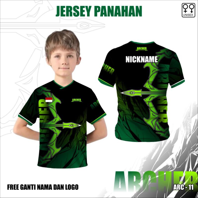 Jersey anak panahan archer2 baju kaos panahan archer2 terbaru