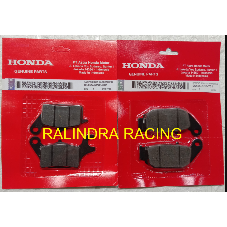 Kampas rem depan belakang Supra GTR 150 1 Set