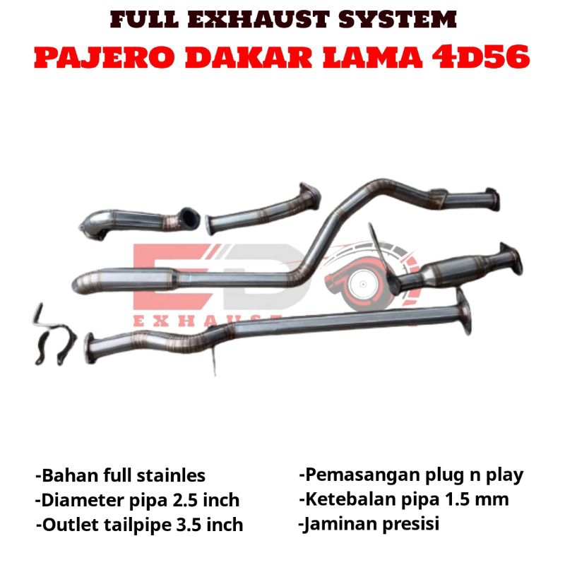 Knalpot Pajero Dakar Lama 4D56 Full System