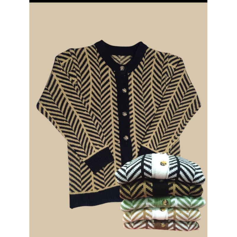 Cardigan Rajut hokky//Kancing,//Oversize motif