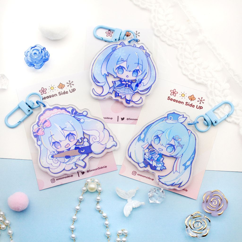 Hatsune Miku Snow Miku Acrylic Keychain Blindbag Random