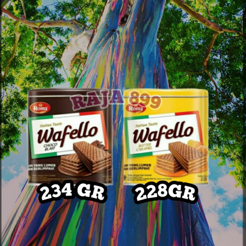 

ROMA WAFELLO WAFER KALENG CHOCO BLAST / BUTTER CARAMEL | WAFER LAPIS CREAM COKELAT| KARAMEL