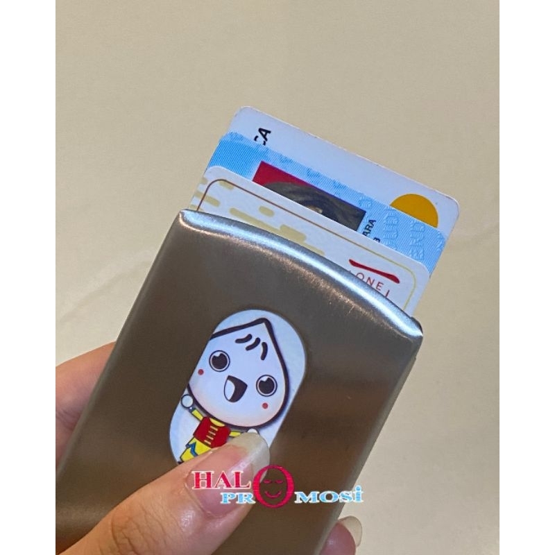 Halo Promosi - Name Card Holder / Dompet Kartu Nama Stainless Steel