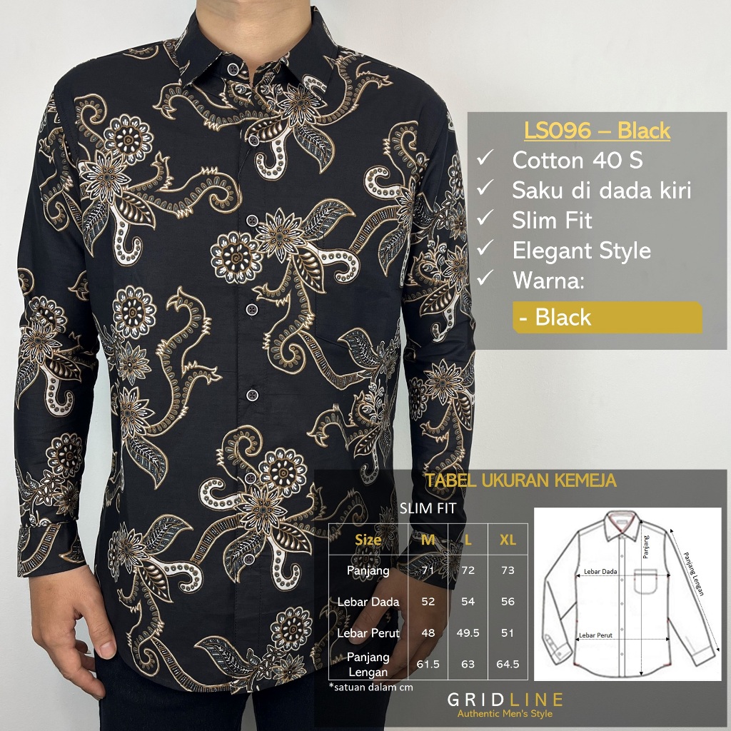 [GRIDLINE BATIK Panjang Series 3] FULL KATUN 40S TEBAL PREMIUM ADEM SERAGAM BEST SELLER