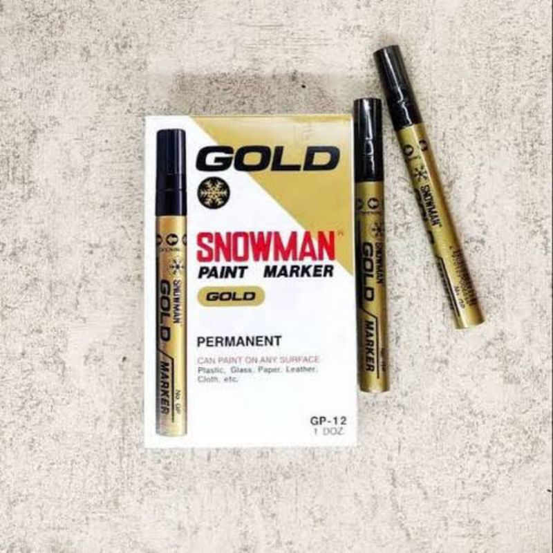 

spidol snowman gold 1box isi 12pcs