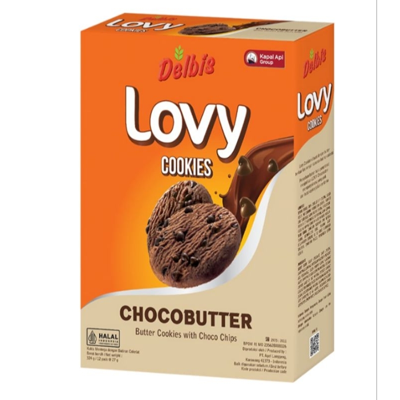 

Lovy Cookies Choco Butter 1 dus isi 12 sachet x 27 gram