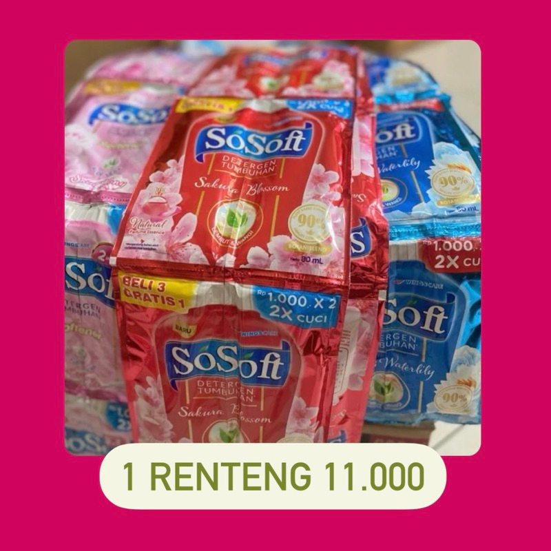SOSOFT CAIR RENCENG 16 sachet
