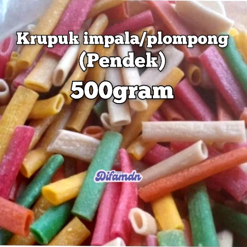 

krupuk impala pendek mentah 500gr / krupuk kluntung