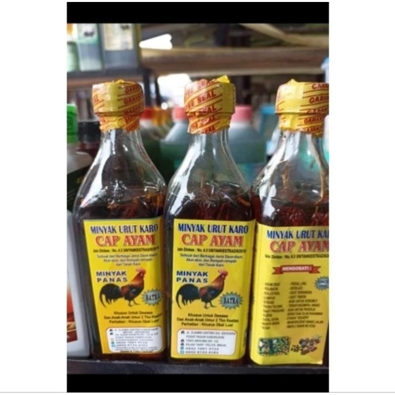 Minyak Urut Karo Cap Ayam Minyak Panas