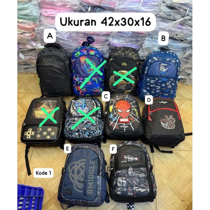 Tas smiggle | Tas smiggle anak SD | tas smiggle anak cowok