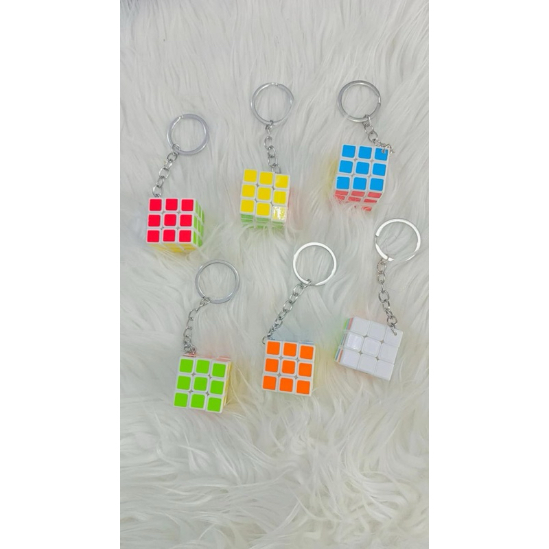 TERLARIS - Gantungan Rubik 3 x 3 Mini Aksesoris Tas Kunci Ganci Key Chain